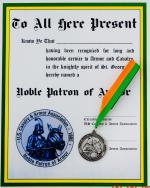 Noble Patron of Armor w/Certificate